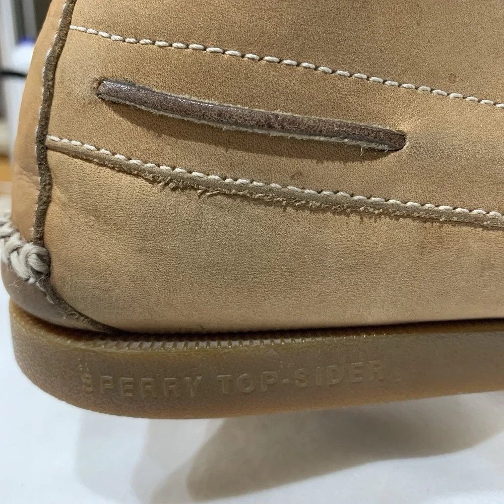 Sperry Top-Sider Tan Leather Moc Toe Chukka Ankle Boots Men's 11 M‎ Boat Shoes